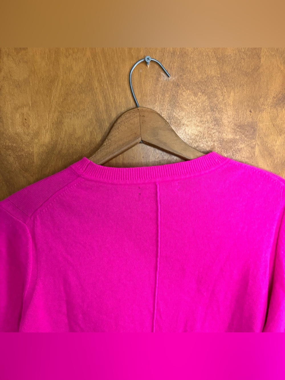 Banana Republic Hot Pink Merino Wool Sweater Small Preppy Office Work Academia - Picture 4 of 12